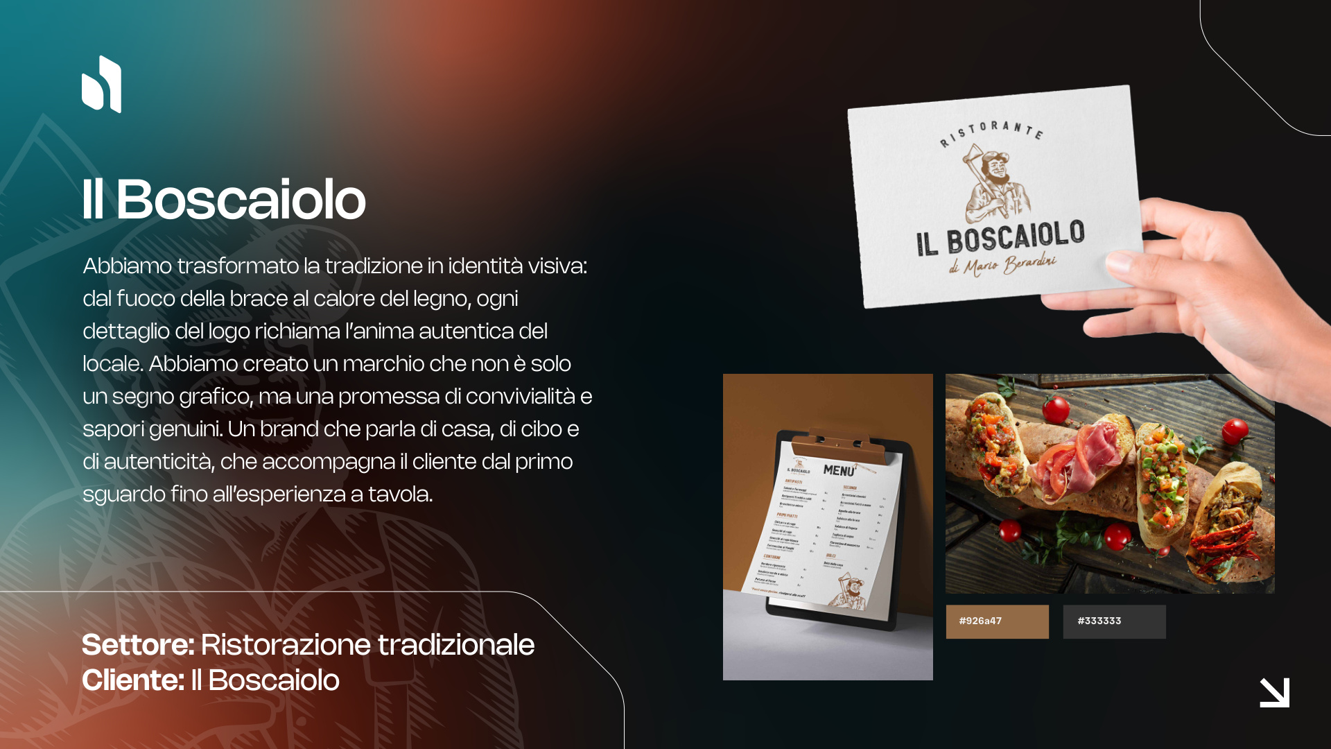 Il Boscaiolo — Brand Identity per ristorante tradizionale